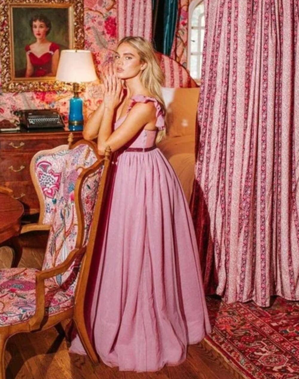 LoveShackFancy Macron Gown Maxi Tulle Party Prom Formal Wedding Guest Gala 8